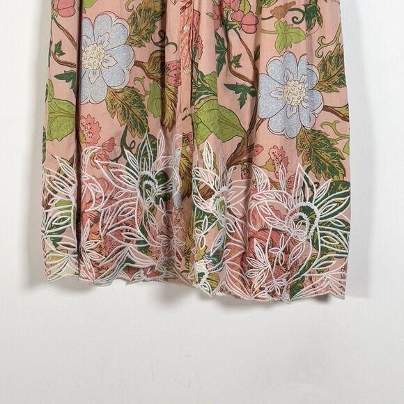 Soft Surroundings Bellicia Embroidered Midi Dress Womens Sz PM 3/4 Sleeves - Picture 4 of 12